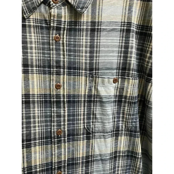 Frye And Co Men's XXL Short Sleeve Button Up  Blue Plaid Shirt New With Tags NWT - Picture 6 of 8
